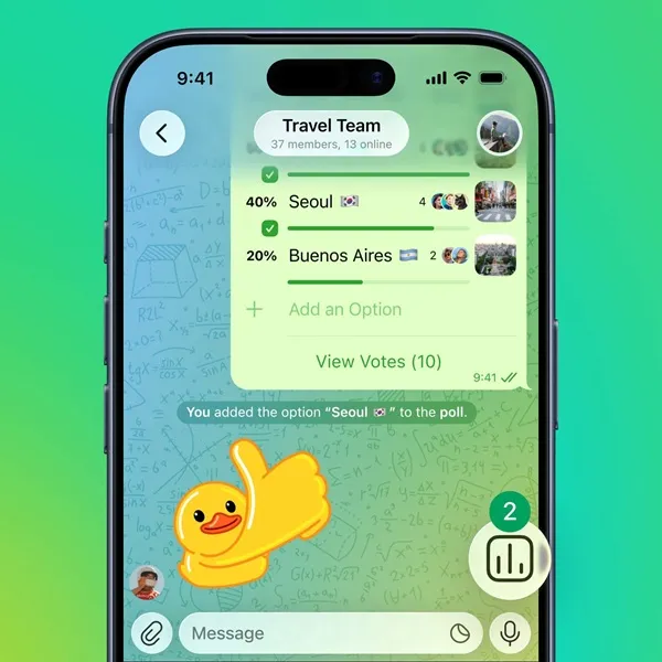 Text: Telegram’s Latest Update Revolutionizes  Communication